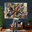 Geometric Abstract Wall Art Canvas Print, Orange Blue by MyGreatCanvas | Canvas Wall Art Prints | Photo Prints & Wall Decor