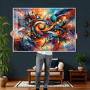 Geometric Abstract Wall Art Canvas Print, Orange Blue by MyGreatCanvas | Canvas Wall Art Prints | Photo Prints & Wall Decor
