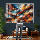 Lyrical Abstrac Wall Art Canvas Print, Orange Blue Abstract by MyGreatCanvas | Canvas Wall Art Prints | Photo Prints & Wall Decor