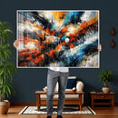 Geometric Abstract Wall Art Canvas Print, Orange Blue by MyGreatCanvas | Canvas Wall Art Prints | Photo Prints & Wall Decor