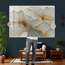 White Gold Floral Canvas Wall Art — Textured Flower Print | by MyGreatCanvas | Canvas Wall Art Prints | Photo Prints & Wall Decor