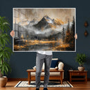 Mountain Lake Canvas Wall Art — Rustic Forest Landscape by MyGreatCanvas | Canvas Wall Art Prints | Photo Prints & Wall Decor