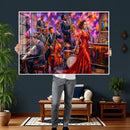 Jazz Band Canvas Wall Art — Jazz Club Singer Saxophone Print by MyGreatCanvas | Canvas Wall Art Prints | Photo Prints & Wall Decor