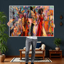 African American Jazz Singer Canvas Art — Red Dress Black by MyGreatCanvas | Canvas Wall Art Prints | Photo Prints & Wall Decor