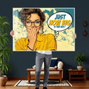 Pop Art Print Bathroom Sign Wall Art Canvas Print — Funny by MyGreatCanvas | Canvas Wall Art Prints | Photo Prints & Wall Decor