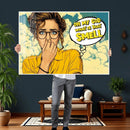 Pop Art Print Bathroom Sign Wall Art Canvas Print — Funny by MyGreatCanvas | Canvas Wall Art Prints | Photo Prints & Wall Decor