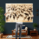 Texas Longhorn Sepia Canvas Wall Art, Western Cattle by MyGreatCanvas | Canvas Wall Art Prints | Photo Prints & Wall Decor