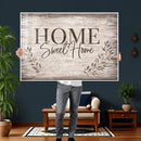 Home Sweet Home Wall Art Canvas Print, Floral Farmhouse by MyGreatCanvas | Canvas Wall Art Prints | Photo Prints & Wall Decor