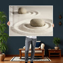 Zen Garden Stone Sand Canvas | Japanese Rock Garden Wall Art by MyGreatCanvas | Canvas Wall Art Prints | Photo Prints & Wall Decor
