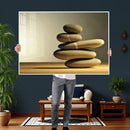 Zen Stone Wall Art Canvas Print, Balanced Rock Stack Framed by MyGreatCanvas | Canvas Wall Art Prints | Photo Prints & Wall Decor