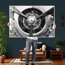 Vintage Propeller Plane Wall Art Canvas Print, Black and by MyGreatCanvas | Canvas Wall Art Prints | Photo Prints & Wall Decor