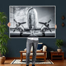 Propeller Plane Wall Art Canvas Print, Black and White by MyGreatCanvas | Canvas Wall Art Prints | Photo Prints & Wall Decor