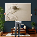 Zen Garden Stone Sand Canvas | Japanese Rock Garden Wall Art by MyGreatCanvas | Canvas Wall Art Prints | Photo Prints & Wall Decor