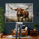 Texas Longhorn Canvas Wall Art Western Bull Desert Moody by MyGreatCanvas | Canvas Wall Art Prints | Photo Prints & Wall Decor