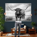 Texas Longhorn Canvas Wall Art Western Bull Desert Moody by MyGreatCanvas | Canvas Wall Art Prints | Photo Prints & Wall Decor