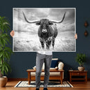 Texas Longhorn Canvas Wall Art Western Bull Desert Moody by MyGreatCanvas | Canvas Wall Art Prints | Photo Prints & Wall Decor