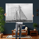 Vintage Sailboat Wall Art Canvas Print, Black and White by MyGreatCanvas | Canvas Wall Art Prints | Photo Prints & Wall Decor