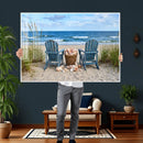 Large Beach Canvas Wall Art Coastal Adirondack Chairs Ocean by MyGreatCanvas | Canvas Wall Art Prints | Photo Prints & Wall Decor