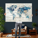 Watercolor World Map Canvas Wall Art Print – Abstract by MyGreatCanvas | Canvas Wall Art Prints | Photo Prints & Wall Decor