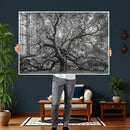 Majestic Angel Oak Tree Black and White Canvas Print – Multi by MyGreatCanvas | Canvas Wall Art Prints | Photo Prints & Wall Decor