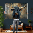 Texas Western Wall Art Canvas Print - Abstract Cow Longhorn by MyGreatCanvas | Canvas Wall Art Prints | Photo Prints & Wall Decor
