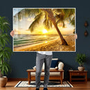 Beach Sunset Canvas Wall Art Print - Tropical Beach Canvas by MyGreatCanvas | Canvas Wall Art Prints | Photo Prints & Wall Decor