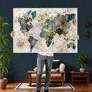 Framed Vintage World Map Wall Art – Abstract Map Canvas by MyGreatCanvas | Canvas Wall Art Prints | Photo Prints & Wall Decor