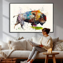 Abstract Buffalo Wall Art, Western Watercolor Bison Canvas by MyGreatCanvas | Canvas Wall Art Prints | Photo Prints & Wall Decor