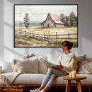 Rustic Farmhouse Barn Wall Art | 3-Panel Framed Gallery Wrap