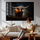 Abstract Texas Longhorn Wall Art Print | 3-Panel Large Texas by MyGreatCanvas | Canvas Wall Art Prints | Photo Prints & Wall Decor