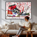 Jordan Shoes Graffiti Wall Art Canvas Print- Jordan Graffiti by MyGreatCanvas | Canvas Wall Art Prints | Photo Prints & Wall Decor