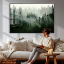 Foggy Forest Wall Art – Tranquil Green Woodland Canvas by MyGreatCanvas | Canvas Wall Art Prints | Photo Prints & Wall Decor