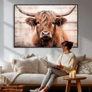 Vintage Scottish Highland Cow Cattle Art Print Farmhouse