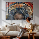 Abstract Tree Ring Wall Art Canvas Print – Colorful Framed