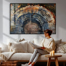 Framed Tree Ring Wall Art - Abstract Colorful Tree Ring Wall
