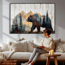 Rustic Bear Wall Art - Grizzly 399 Bear Wall Art - Mountain