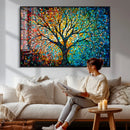 Yggdrasil Tree of Life Wall Art Print | Mosaic Style 3-Panel