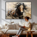 Abstract Horse Wall Art Canvas Print – Large Western