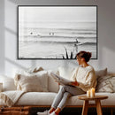 Surfer Silhouette Wall Art Canvas Print – Framed Calm Ocean by MyGreatCanvas | Canvas Wall Art Prints | Photo Prints & Wall Decor