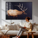 Rustic Elk Wall Art Canvas Print – Framed Moody Wildlife Art by MyGreatCanvas | Canvas Wall Art Prints | Photo Prints & Wall Decor