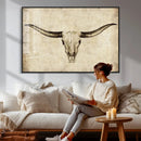 Longhorn Skull Wall Art Canvas Print – Rustic Western by MyGreatCanvas | Canvas Wall Art Prints | Photo Prints & Wall Decor