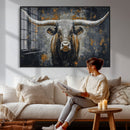 Rustic Bull Wall Art Canvas Print, Longhorn Wall Decor for by MyGreatCanvas | Canvas Wall Art Prints | Photo Prints & Wall Decor