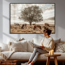 Texas Longhorn Cattle Wall Art, Rustic Western Ranch Canvas by MyGreatCanvas | Canvas Wall Art Prints | Photo Prints & Wall Decor