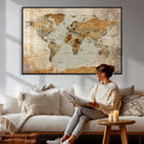 World Map Canvas Print – Detailed Map of the World Wall Art by MyGreatCanvas | Canvas Wall Art Prints | Photo Prints & Wall Decor