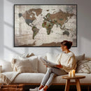 World Map Canvas Print – Framed Detailed Map of the World by MyGreatCanvas | Canvas Wall Art Prints | Photo Prints & Wall Decor