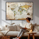 Personalized World Map Canvas Print – Colorful Watercolor by MyGreatCanvas | Canvas Wall Art Prints | Photo Prints & Wall Decor