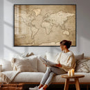 Colorful Watercolor World Map Canvas Wall Art – Framed by MyGreatCanvas | Canvas Wall Art Prints | Photo Prints & Wall Decor