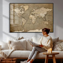 World Map Wall Art Canvas Print, Framed Map Art Picture by MyGreatCanvas | Canvas Wall Art Prints | Photo Prints & Wall Decor