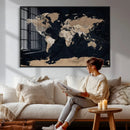 Grunge Wall Art World Map Canvas Print by MyGreatCanvas | Canvas Wall Art Prints | Photo Prints & Wall Decor