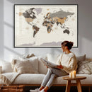 World Map Wall Art Print by MyGreatCanvas | Canvas Wall Art Prints | Photo Prints & Wall Decor